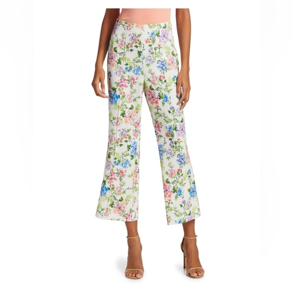 Alice + Olivia - Lorinda Floral Ankle Wide-Leg Pants - size 6 - New w/ Tags - Picture 2 of 14